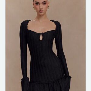 Meshki  Black Long Sleeve Dress